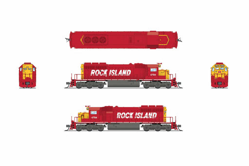 BLI 9490 N Scale EMD SD40-2 Diesel Rock Island 4797 - DC