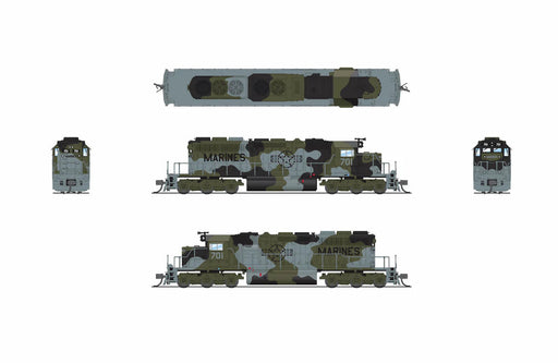 BLI 9495 N Scale EMD SD40-2 Diesel USMC Fantasy Scheme - DC