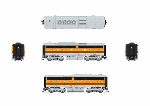 BLI 9666 HO Scale EMD F3A/B Diesel Rio Grande D&RGW 5521/5522 Paragon4 (Prospector Scheme - Sound/DC/DCC Unpowered B)