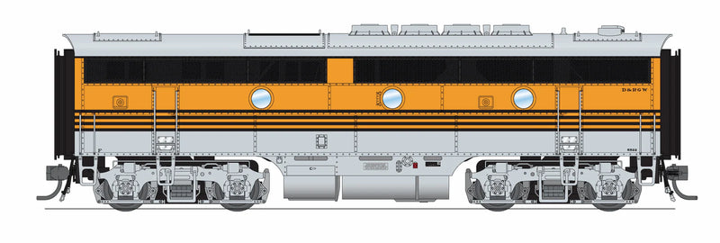 BLI 9666 HO Scale EMD F3A/B Diesel Rio Grande D&RGW 5521/5522 Paragon4 (Prospector Scheme - Sound/DC/DCC Unpowered B)