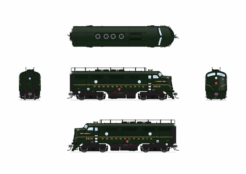 BLI 9672 HO Scale EMD F3 A/B Diesel Pennsylvania PRR 9510A/9510B Parag ...