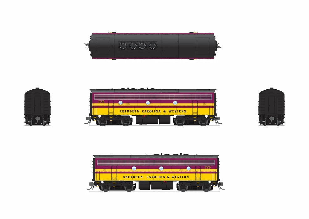 BLI 9681 HO Scale EMD F7B Diesel Aberdeen Carolina & Western ACWR 276 Paragon4 (Sound/DC/DCC)