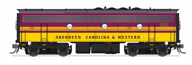 BLI 9681 HO Scale EMD F7B Diesel Aberdeen Carolina & Western ACWR 276 Paragon4 (Sound/DC/DCC)