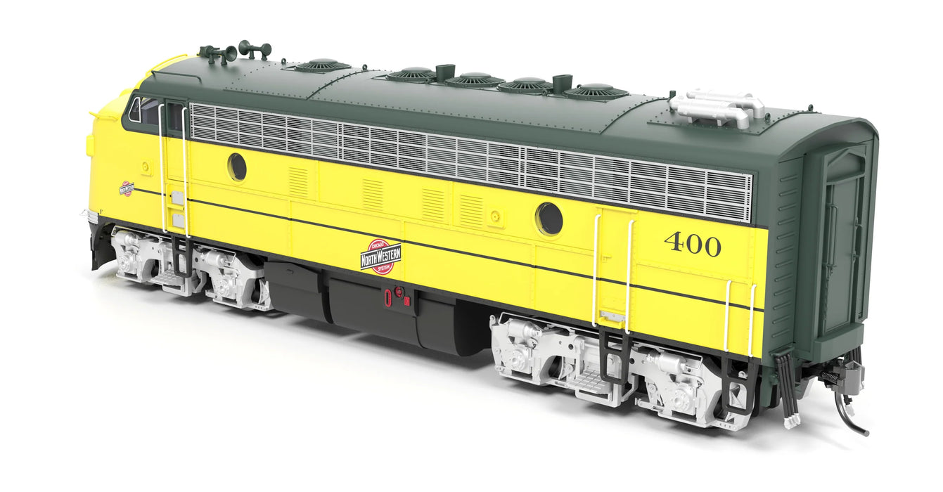 BLI 9694 HO Scale EMD F7 A/B Diesel Chicago & NorthWestern CNW 400/410 Paragon4 (Sound/DC/DCC Unpowered B)