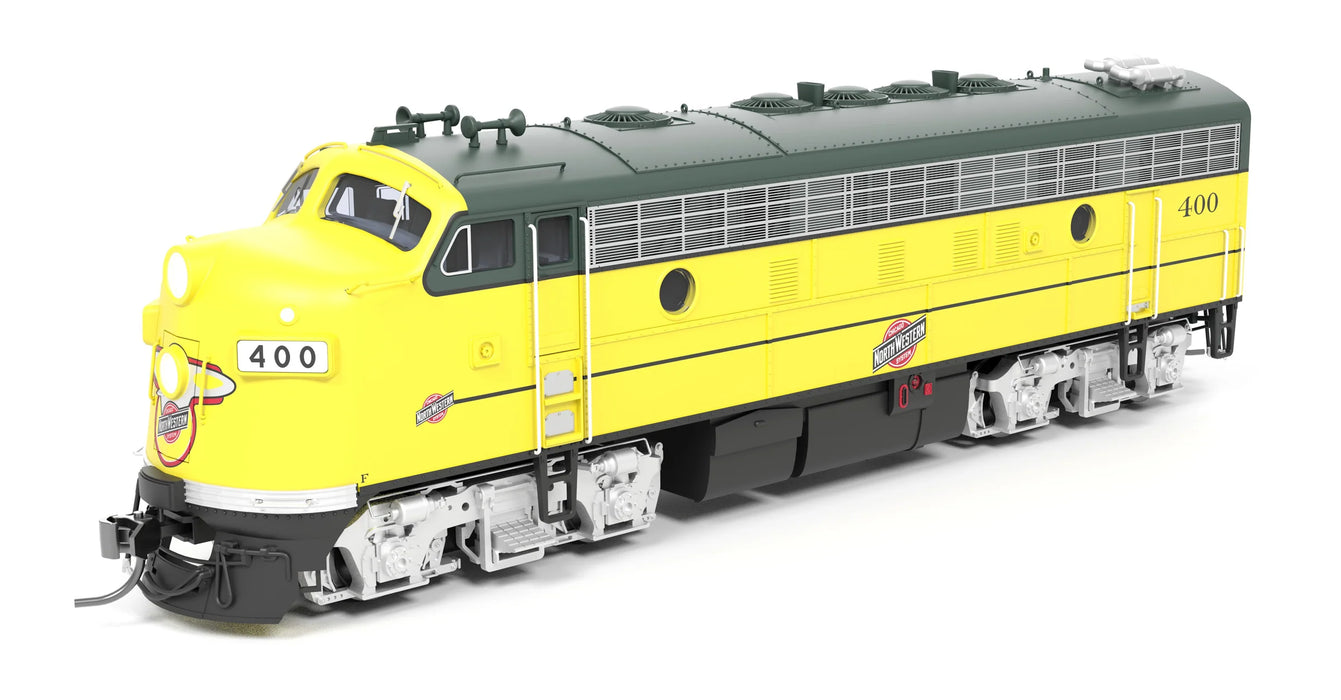 BLI 9694 HO Scale EMD F7 A/B Diesel Chicago & NorthWestern CNW 400/410 Paragon4 (Sound/DC/DCC Unpowered B)