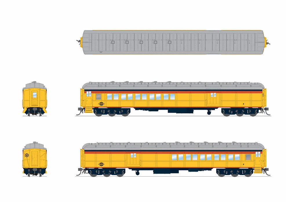 BLI 9714 HO Scale Chessie Steam Special Heavyweight 5-Car Passenger Set