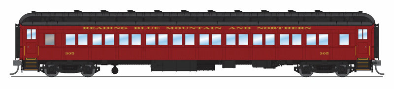 BLI 9716 HO Scale Reading & Northern RBMN Heavyweight 5-Car Passenger Set (Maroon Scheme)