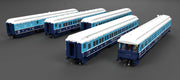 BLI 9717 HO Scale Holiday Heavyweight 5-Car Passenger Set (Blue & White Scheme)