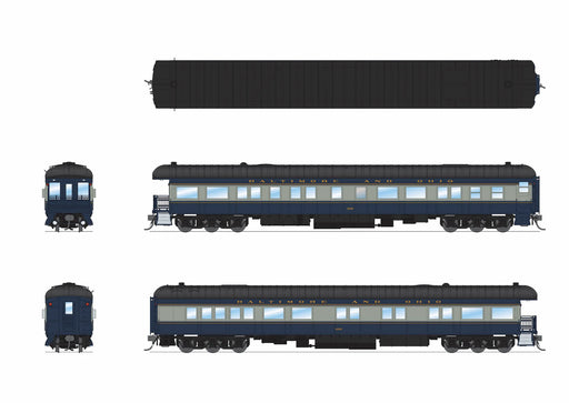 BLI 9721 HO Scale Pullman Business Car Baltimore & Ohio "B&O 100" (Blue & Gray Scheme)