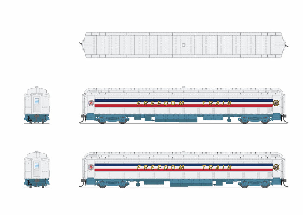 BLI 9734 HO Scale 80' Passenger Coach 1947 Freedom Train (1947-1949)