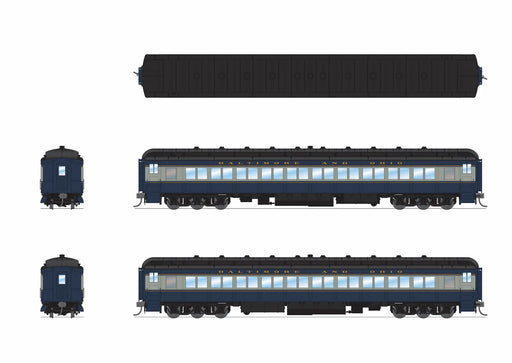 BLI 9735 HO Scale 80' Passenger Coach Baltimore & Ohio B&O (Blue & Gray Scheme)