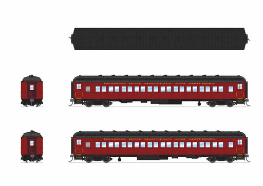 BLI 9738 HO Scale 80' Passenger Coach Reading & Northern RBMN (Maroon Scheme)