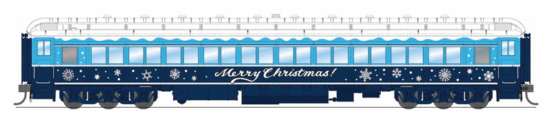 BLI 9739 HO Scale 80' Passenger Coach Holiday-Themed (Blue & White)