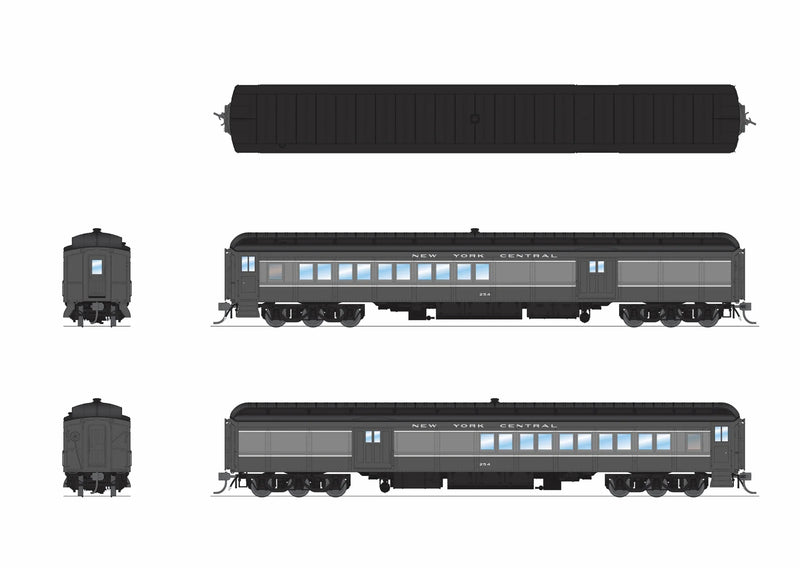 BLI 9743 HO Scale Coach-Baggage Combine New York Central NYC 254 (Two-tone Gray)