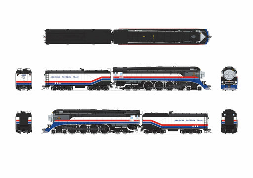 BLI 9840 HO Scale GS-4 Southern Pacific 4449 Daylight "American Freedom Train" Paragon4