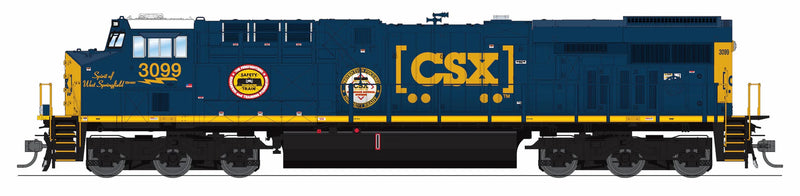 BLI 9866 HO Scale GE ES44AC GEVO CSX 3099 Spirit of West Springfield Paragon4 (DC/DCC/Sound)