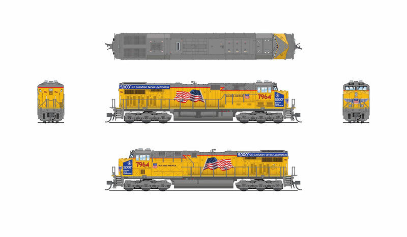 BLI 9897 N Scale GE ES44AC Union Pacific UP 7964 Stealth DC