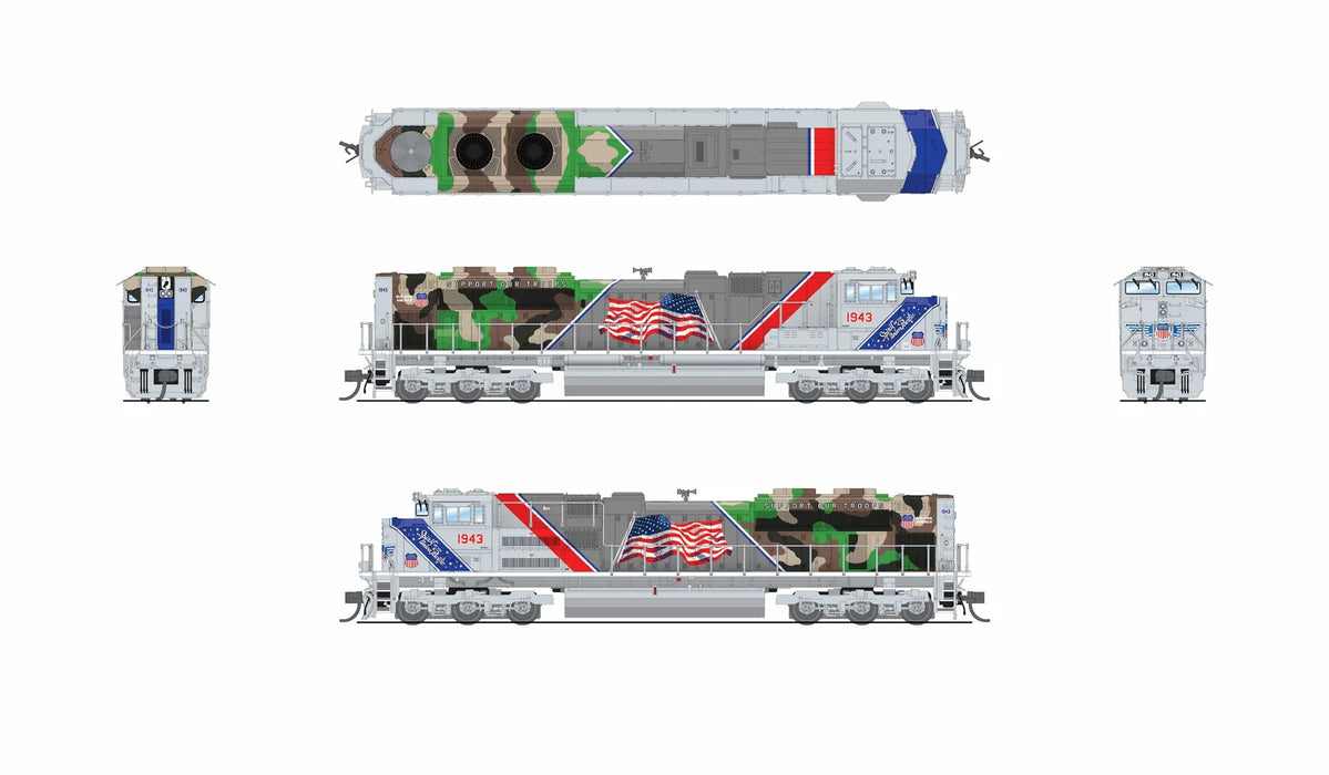 BLI 9980 N Scale EMD SD70ACe Union Pacific "Spirit of UP" 1943 Paragon4 (Sound/DC/DCC)