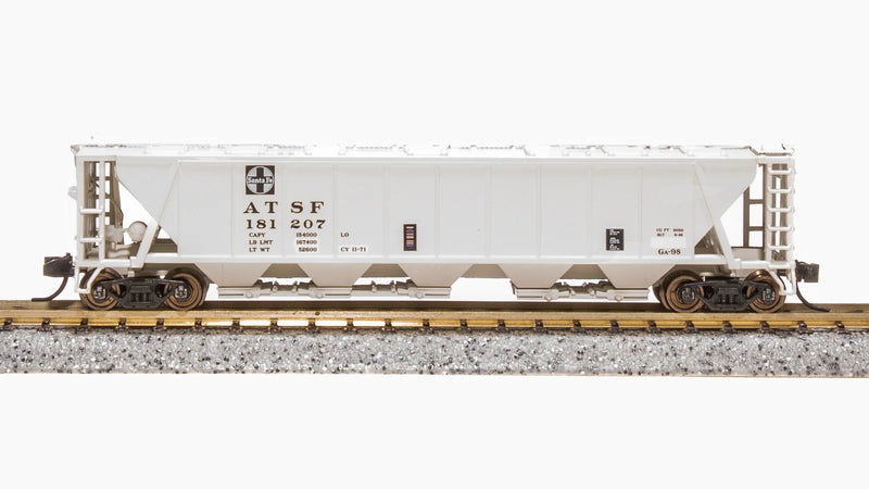 BLI (Broadway Limited Imports) 7258 N Scale H32 Covered Hopper Santa Fe ATSF (2 Pack)