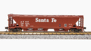 BLI (Broadway Limited Imports) 7258 N Scale H32 Covered Hopper Santa Fe ATSF (2 Pack)
