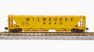 BLI (Broadway Limited Imports) 7262 N Scale H32 Covered Hopper Milwaukee Road MILW (2 Pack)