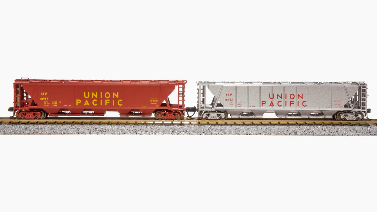 BLI (Broadway Limited Imports) 7263 N Scale H32 Covered Hopper Union Pacific UP (2 Pack)