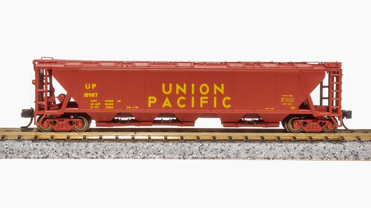 BLI (Broadway Limited Imports) 7263 N Scale H32 Covered Hopper Union Pacific UP (2 Pack)