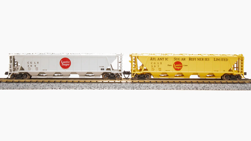 BLI (Broadway Limited Imports) 7264 N Scale H32 Covered Hopper Atlantic Sugar CGLX (2 Pack)