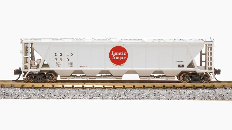 BLI (Broadway Limited Imports) 7264 N Scale H32 Covered Hopper Atlantic Sugar CGLX (2 Pack)