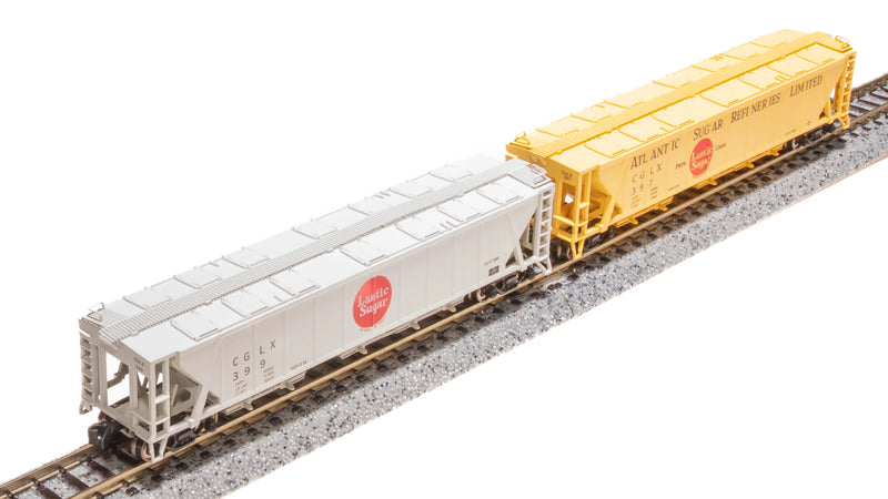 BLI (Broadway Limited Imports) 7264 N Scale H32 Covered Hopper Atlantic Sugar CGLX (2 Pack)