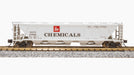 BLI (Broadway Limited Imports) 7265 N Scale H32 Covered Hopper FMC Chemicals SHPX (2 Pack)