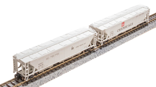 BLI (Broadway Limited Imports) 7265 N Scale H32 Covered Hopper FMC Chemicals SHPX (2 Pack)