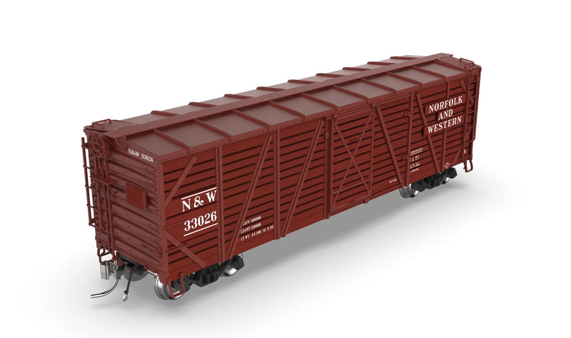 BLI HO Scale 40' Wood Stock Car Norfolk & Western N&W with Sounds