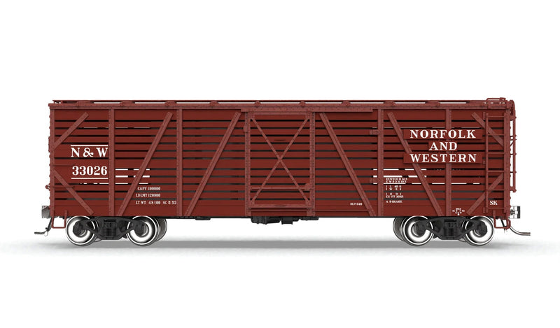 BLI HO Scale 40' Wood Stock Car Norfolk & Western N&W with Sounds