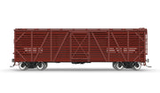 BLI HO Scale 40' Wood Stock Car Oxide Red Unlettered with sound