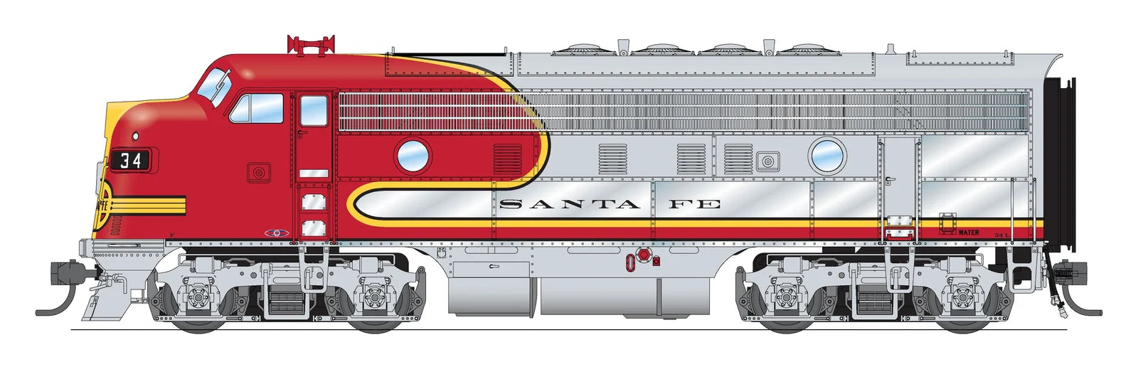 BLI HO Scale EMD F3A Diesel Santa Fe ATSF