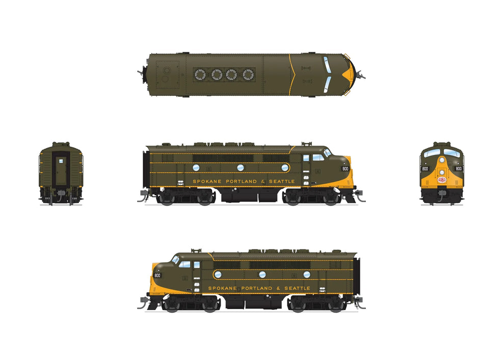 BLI HO Scale EMD F3A Diesel Spokane Portland & Seattle SP&S