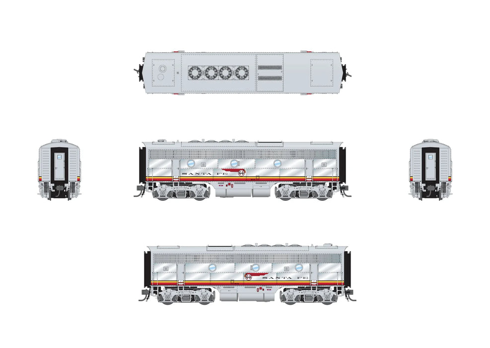 BLI HO Scale EMD F3B Diesel Santa Fe ATSF