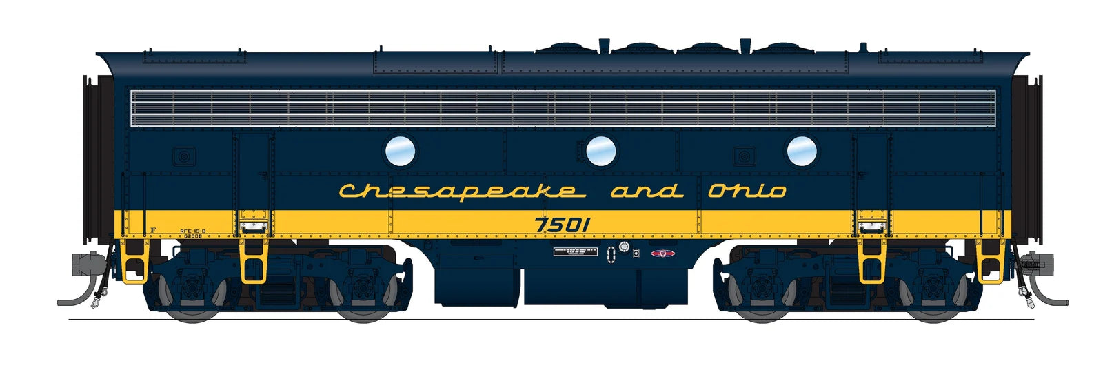 BLI HO Scale EMD F7A/B Diesel Chesapeake & Ohio C&O 7002/7501