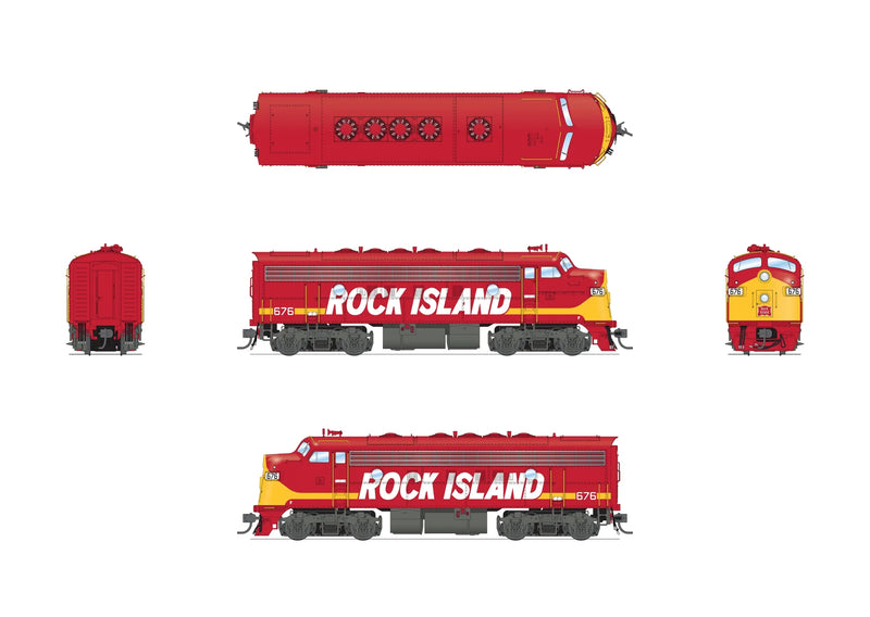 BLI HO Scale EMD F7A Diesel Rock Island RI
