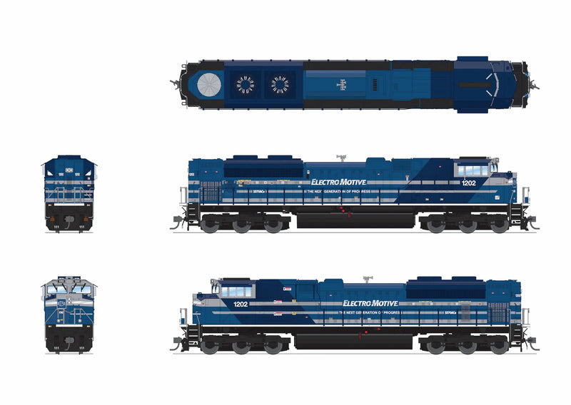 BLI HO Scale EMD SD70ACe EMD 1202 Demonstrator Blue Scheme