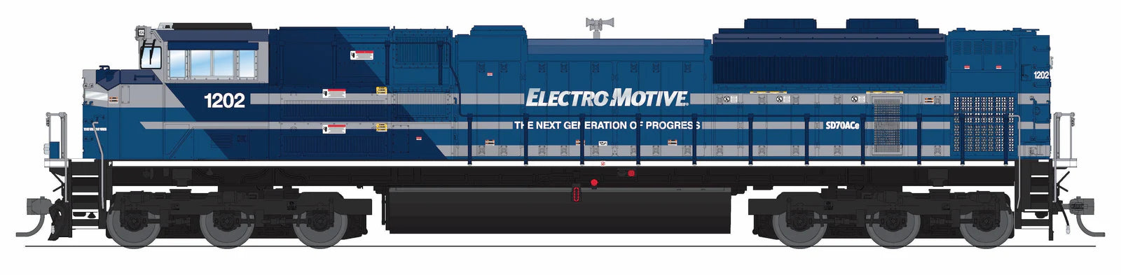 BLI HO Scale EMD SD70ACe EMD 1202 Demonstrator Blue Scheme