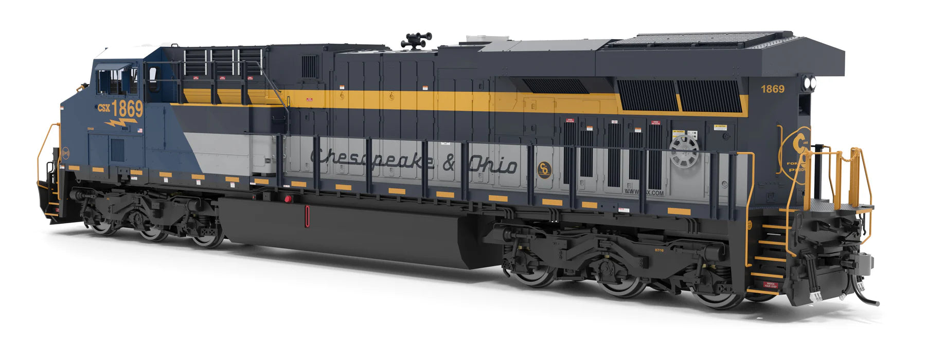 BLI HO Scale GE ES44AC GEVO CSX 1869 Chesapeake & Ohio Heritage