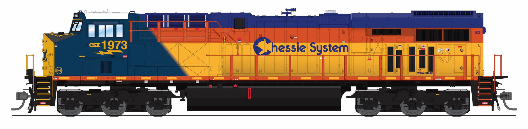 BLI HO Scale GE ES44AC GEVO CSX 1973 Chessie System Heritage