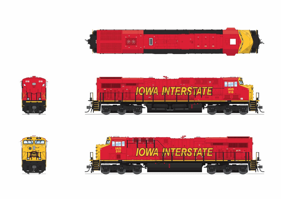 BLI HO Scale GE ES44AC GEVO Iowa Interstate IAIS 516  -  (Rock Island Heritage 30th Anniversary)