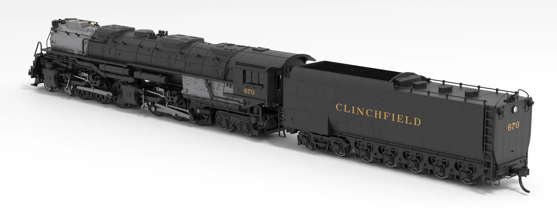 BLI N Scale 4-6-6-4 Challenger Steam Loco Clinchfield - Paragon4 (DC/DCC/Sound/Smoke)