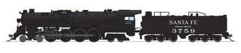 BLI N Scale 4-8-4 Steam Loco Santa Fe ATSF 3759 As Appears Today