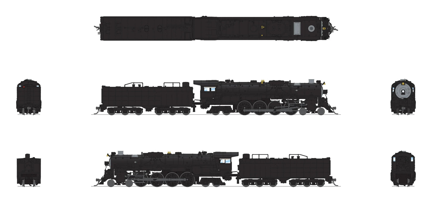 BLI N Scale 4-8-4 Steam Loco Santa Fe ATSF Unlettered