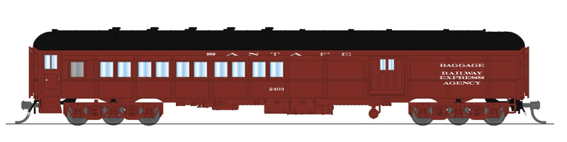 BLI N Scale Coach-Baggage Combine Santa Fe ATSF