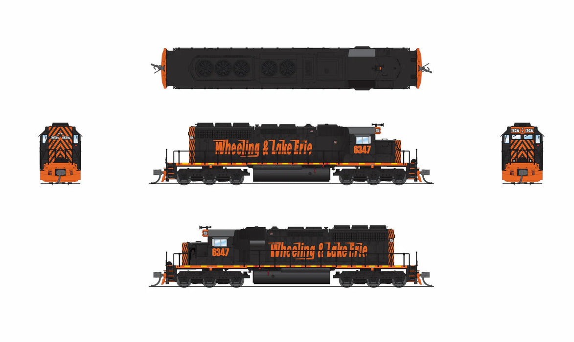 BLI N Scale EMD SD40-2 Diesel Wheeling & Lake Erie W&LE
